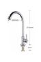 Single-handle kitchen faucet, stainless steel kitchen mixer faucet, 360° rotating kitchen faucet - 2