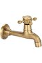 Wall-mounted faucet, retro brass extended single cold water faucet, suitable for bathrooms, laundry rooms, kitchen sinks, mop sinks.
