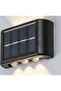 Two solar lights, 1.2W, 3000K, black, warm white light. - 2