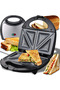 Sandwich maker, sandwich toaster, 750 watts, non-stick coating, can toast two slices of bread.