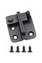 Four-Piece Set with Flip-Top Latch, Sliding Safety Lock, Barns, Cabinets, Pet Cages, Heavy-Duty Stainless Steel Matte Black, Right-Opening. - 2