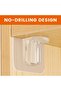 16 self-adhesive hooks for cabinet shelves, no drilling required, transparent. - 4