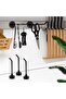 6-Pack Black 7.1 cm Heavy-Duty Magnetic Cruise Ship Hooks Fridge Garage - 3