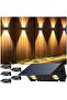 Solar-powered outdoor wall light, warm white light, IP67 waterproof, 120 lumens, easy to install.
