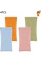 4-Piece Set - PU Leather Eyeglass Case - Soft Material Eyeglass Case - Unisex - Pink + Green + Blue + Orange - 17 x 8.5 cm