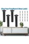 18-33cm height adjustable stainless steel furniture legs, Black, Thickened, Steel furniture legs, Round furniture legs with screwdriver, Suitable... - 3