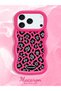 iPhone 17 Pro Compatible Wavy Frame Leopard Print High Quality Silicone Phone Case