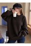 Women's Thessaloniki Knitted Crew Neck Comfortable Fit Oversize Sweater Tuma1400 - 4