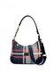 Navy Blue - Navy Blue Plaid Women's Shoulder Bag Sp1277 - 8