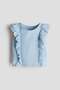 Frill-trimmed cotton top