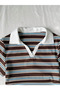 Polo Collar Ruched Bluz - 2
