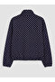 Esvab • Modern & Distinctive Stand Collar Polka Dot Loose Fit Women's Coat - 8