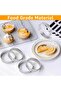 Eight stainless steel cake rings, 8 cm in diameter, with holes for baking cakes, mousses, and cheesecakes. - 4