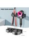 Wall-mounted hair dryer holder, no drilling required, can hold hair dryers and straighteners, self-adhesive wall mount. - 2
