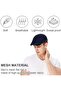 1 Summer beret, breathable mesh flat-top summer hat, men's hat, adjustable, blue, size 35. - 4