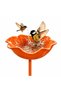 Bird Water Bottle - 14*14*65 cm - High-quality alloy material - Elegant floral design - Garden decoration - Pet supplies - Orange