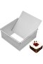 An 8 - inch square cake pan with a non - stick coating, anodized aluminum, and a removable bottom, for cakes, brownies, and gratins - ideal for...