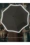 Rounded corner puncture-resistant umbrella with reflective strips, lightweight and UV-protective, fiberglass ribs, 8 ribs, unisex - green - 6