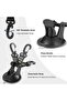 Multifunctional Reusable Suction Cup Hooks with Carabiners, 10kg Heavy-Duty Drill-Free Hanging Hooks for Awning Camping (4 Pack)