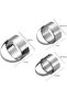 Household round stainless steel cookie cutter set (3 pieces, flat-top version) - 2