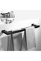 1 Pc Wall-Mounted Towel Holder - 40cm Double Rail Aluminum Towel Rack, No Drilling Required, for Bathroom & Kitchen (Black)