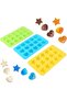 Star Heart Shell Shaped Silicone Ice Cube Candy Mold Set - 7