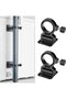 2-piece fishing umbrella holder, foldable parasol clamp, wall mounting, outdoor fishing umbrella bracket, balcony, terrace, fishing platform (black) - 4