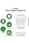 5-inch clear plastic orchid pots. Pack of 10. Orchid planting pots. Plant root control. With perforated mesh and tray. - 2