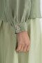 Bow-Tie Lyocell Jacket - Green - 3