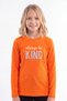 Girl's Round Neck Sweatshirt with Print Detail - 4