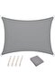 Rectangular outdoor canvas awning, 2.5m x 3m, 95% UV protection, for balconies, gardens, patios, parks, lawns, and swimming pools, with securing... - 2