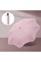 Rounded corner puncture-resistant umbrella with reflective strips, lightweight and UV-protective, fiberglass ribs, 8 ribs, unisex - pink - 2