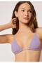 Removable Padded Triangle Bikini Top Crinkle Waves