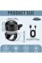 Two-piece bicycle bell with light, black bicycle bell with 3 adjustable light modes (black). - 2
