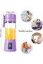Portable Blender Mini Smoothie Blender Shakes Smoothies 380ml Mini Mixer 6 Blades Electric USB Juicer Home Outdoors Travel Light Purple - 5