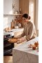 Honey Pumpkin Patterned Duck Fabric Kitchen Gloves 20X33 cm |   Heat Resistant, Water Repellent, Stain Resistant Oven Gloves - 4