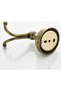 Bathroom lighting fixtures, chandeliers, European-style bases, wall hooks, brass, vintage double hooks - 3