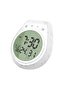 Waterproof bathroom clock, kitchen clock, alarm clock, suction cup clock, temperature sensor - white