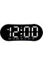 LED Desktop Clock Date Day Display Dual Alarm Design for Deep Sleepers 7-Color Adjustable Backlight Snooze Bedside Clock White