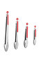 2-Pack Stainless Steel Non-Slip Food & BBQ Tongs with Hanging Loop (9-inch). - 5