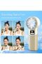 This high - speed portable handheld turbine fan features a cooling function, an LED display, a 3600mAh rechargeable battery with up to 9 hours of... - 2