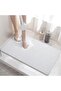 Non-slip shower mat, 60 x 40 cm, non-slip bath mat with drain, soft PVC bath mat for bathroom, quick-drying white.