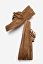 Leonelda Women's Genuine Leather Lace-Up Loafer Tan Suede - 5
