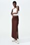 Foldover-waist cotton skirt