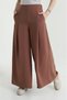 Women's Wide Leg Crepe Tencel Pants with Zipper Pockets - 2