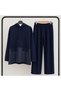 Women's Hijab Ornamented Pocket Garni Detailed Tunic Tracksuit Top and Bottom Set Ah-Y11003Mt - 4