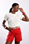 Ecru Floral Embroidered Short Sleeve Knitwear 142 - 2