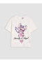 Gencc Quality Lcw Kids Ecru Angel Printed Girls' Soft Touch T-Shirt - 3