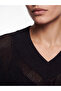 Lcw Vision Black V-Neck Openwork Women's Knitwear Sweater - 3