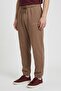 Men Regular Fit Embroidered Logo Jogger Pants, Brown - 2